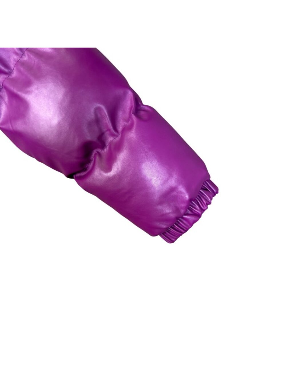Fashion Nova Girls Purple Puffer Coat Faux Fur Hood Size 14 Y2K Winter - Picture 8 of 11